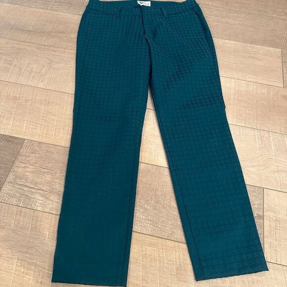 OLD NAVY PIXIE PANTS GREEN ANKLE 6 REGULAR WOMENS - Picture 2 of 11